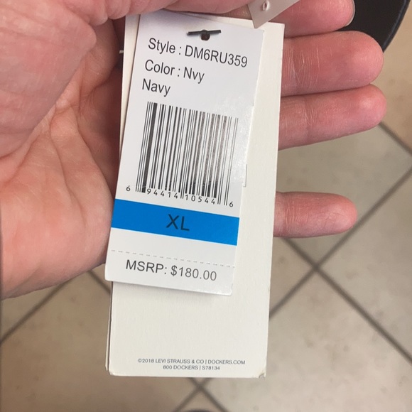 Dockers New Men’s Navy leather jacket Size XL - Picture 10 of 13